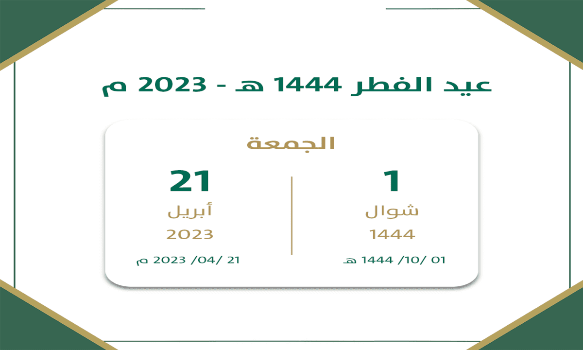 موعد بداية اجازة عيد الفطر ١٤٤٤ للطلاب في السعودية وتاريخ العودة للدراسة