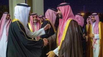 حفل زواج الأمير عبدالله بن عبدالعزيز بن ماجد آل سعود على ابنة الأمير أحمد بن سلمان صور بحضور ولي العهد السعودي