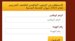 مقالة  : ديوان الخدمة المدنية.. يعلن رابط الاستعلام عن الترتيب التنافسي 2024 في الأردن عبر هذا الرابط