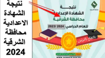 احصل على مجموعك… رابط نتيجة الشهادة الاعدادية محافظة الشرقية 2024 بالاسم ورقم الجلوس