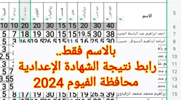 بالاسم فقط .. رابط نتيجة الشهادة الاعدادية محافظة الفيوم 2024 في جميع المدارس fayoum.gov.eg