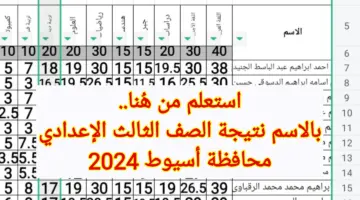 استعلم من هُنا.. بالاسم نتيجة الصف الثالث الإعدادي محافظة أسيوط 2024 في جميع المدارس