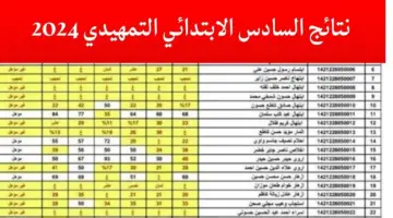 “وزارة التربية العراقية” اعلان نتائج الصف السادس الابتدائي 2024 التمهيدي في العراق
