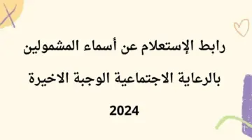 “وزارة العمل العراقية” رابط مظلتي للإستعلام عن أسماء المشمولين الرعاية الاجتماعية الوجبة الاخيرة 2024