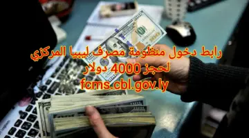 رابط دخول منظومة مصرف ليبيا المركزي لحجز 4000 دولار عبر fcms.cbl.gov.ly