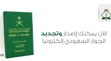 “الجوازات السعودية”: تجديد جواز السفر إلكترونياً للمواطنين لمدد الصلاحية من 6 أشهر وأقل